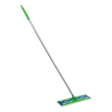 Swiffer® Sweeper Mop, 17 X 5 White Cloth Head, 46" Green-silver Aluminum-plastic Handle, 3-carton freeshipping - TVN Wholesale